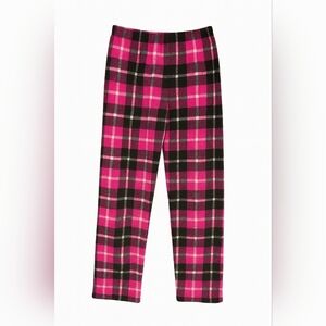 Women's Pink And Black Plaid Pajama Pants (M)
